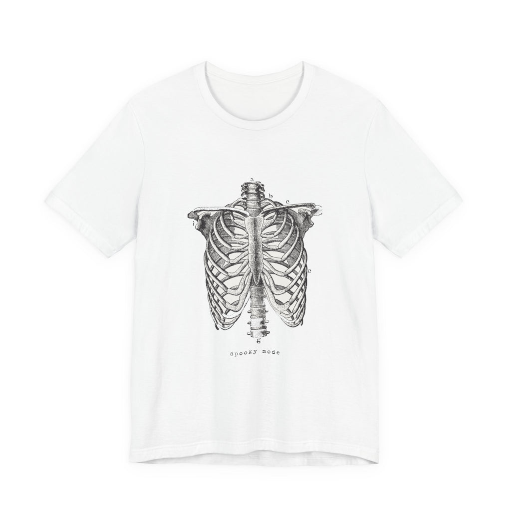 Spooky Mode Skeleton Rib Cage Round Neck Unisex T-Shirt
