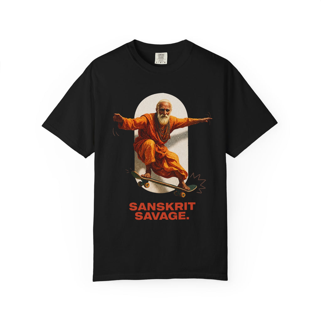 Sanskrit Savage™ Skate Monk Graphic T-Shirt