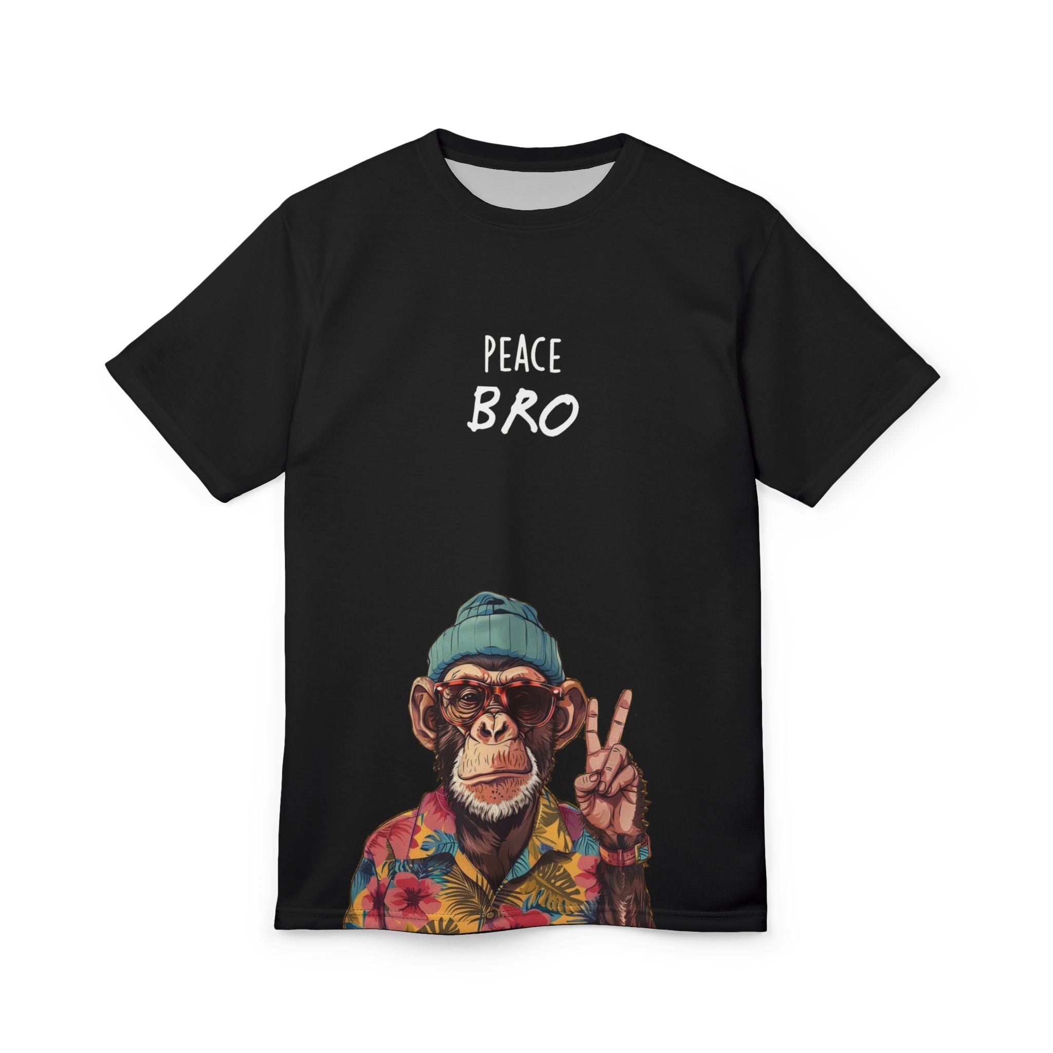 Peace Bro Monkey Graphic T-Shirt