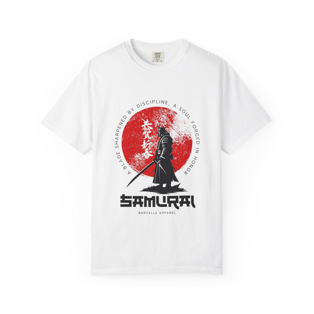 Samurai Rising Sun Round Neck Unisex T-Shirt