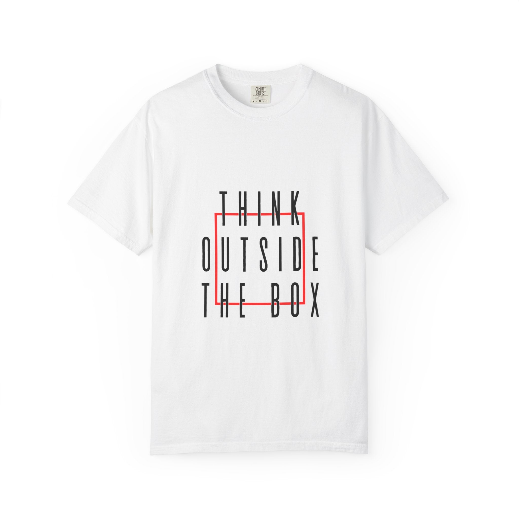 Think Outside The Box Round Neck Unisex T-Shirt