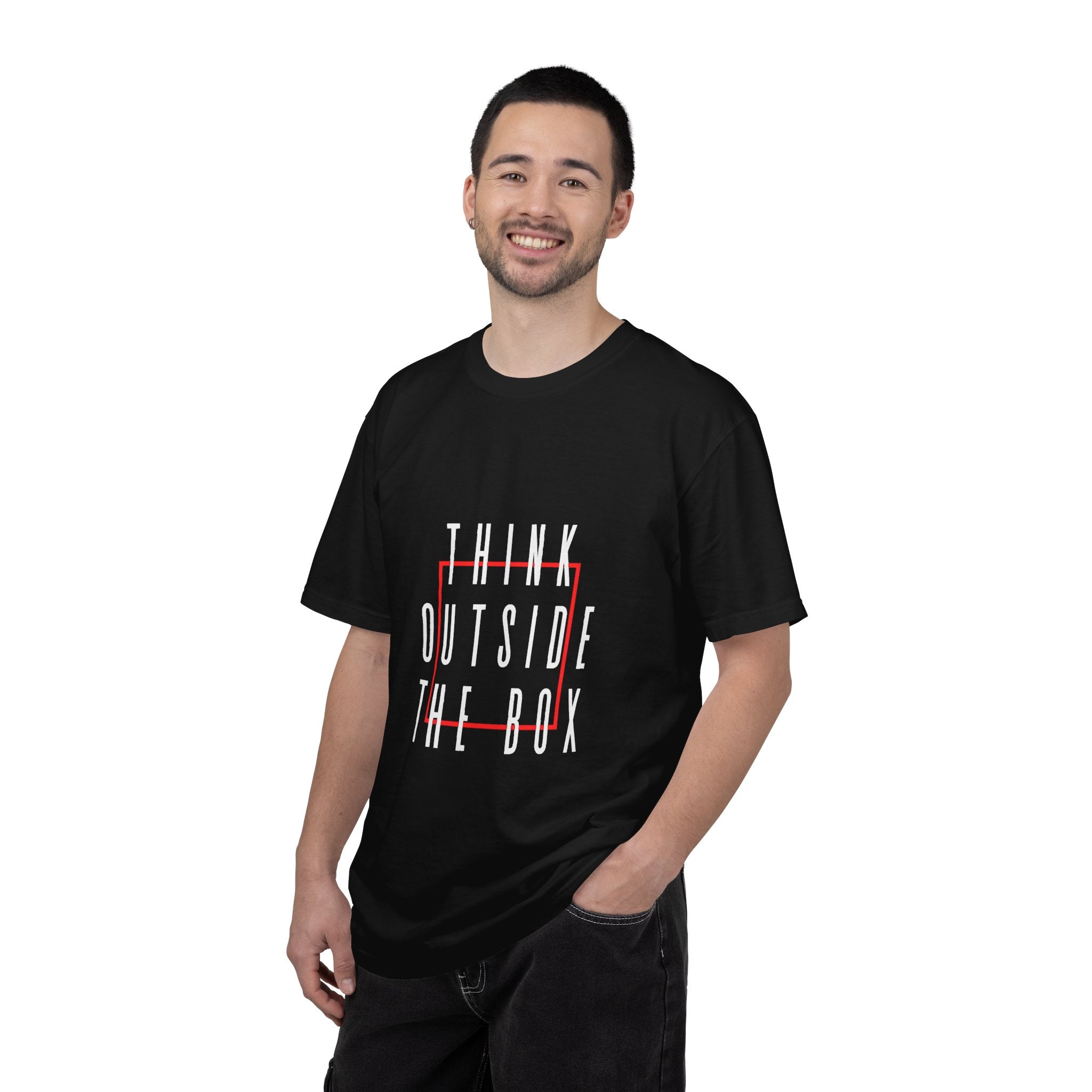 Think Outside The Box Round Neck Unisex T-Shirt