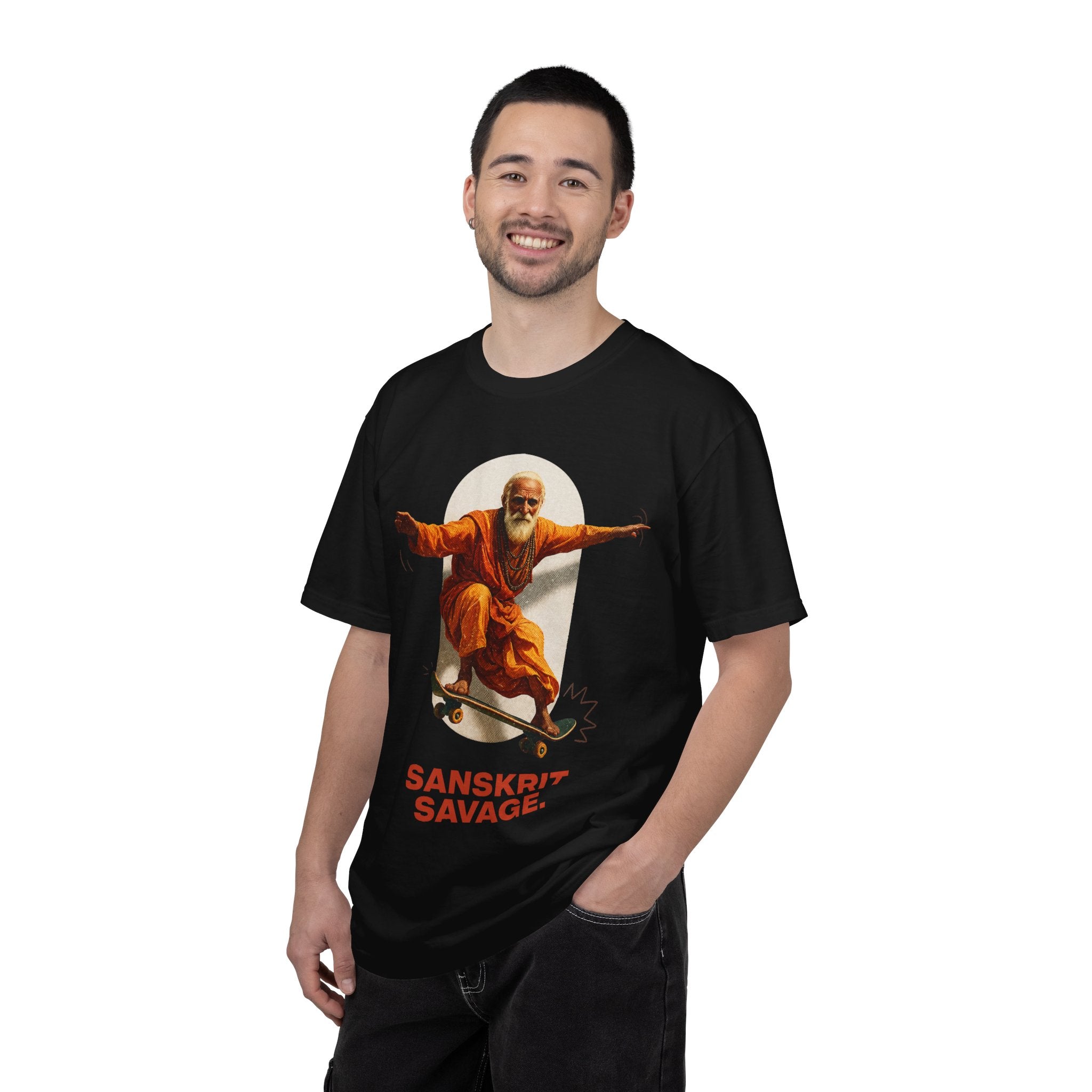 Sanskrit Savage™ Skate Monk Graphic T-Shirt