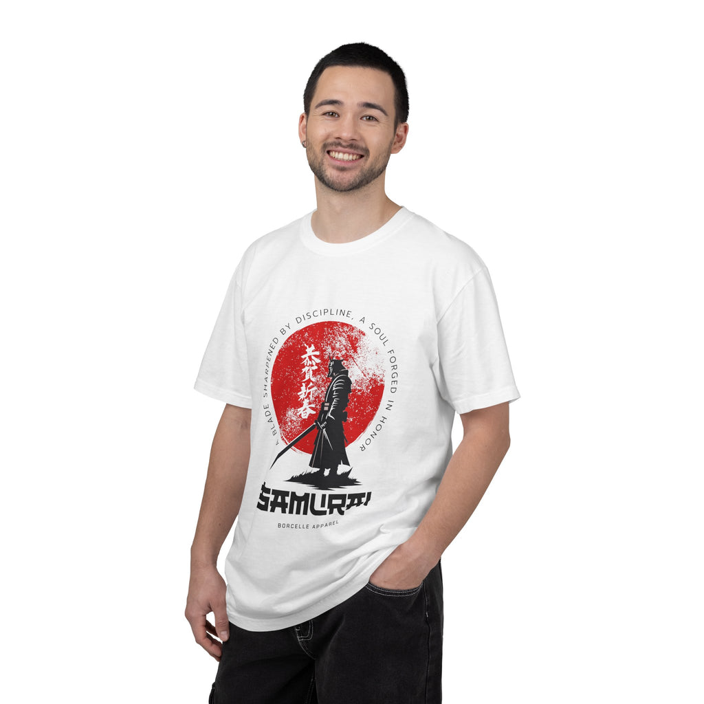 Samurai Rising Sun Round Neck Unisex T-Shirt