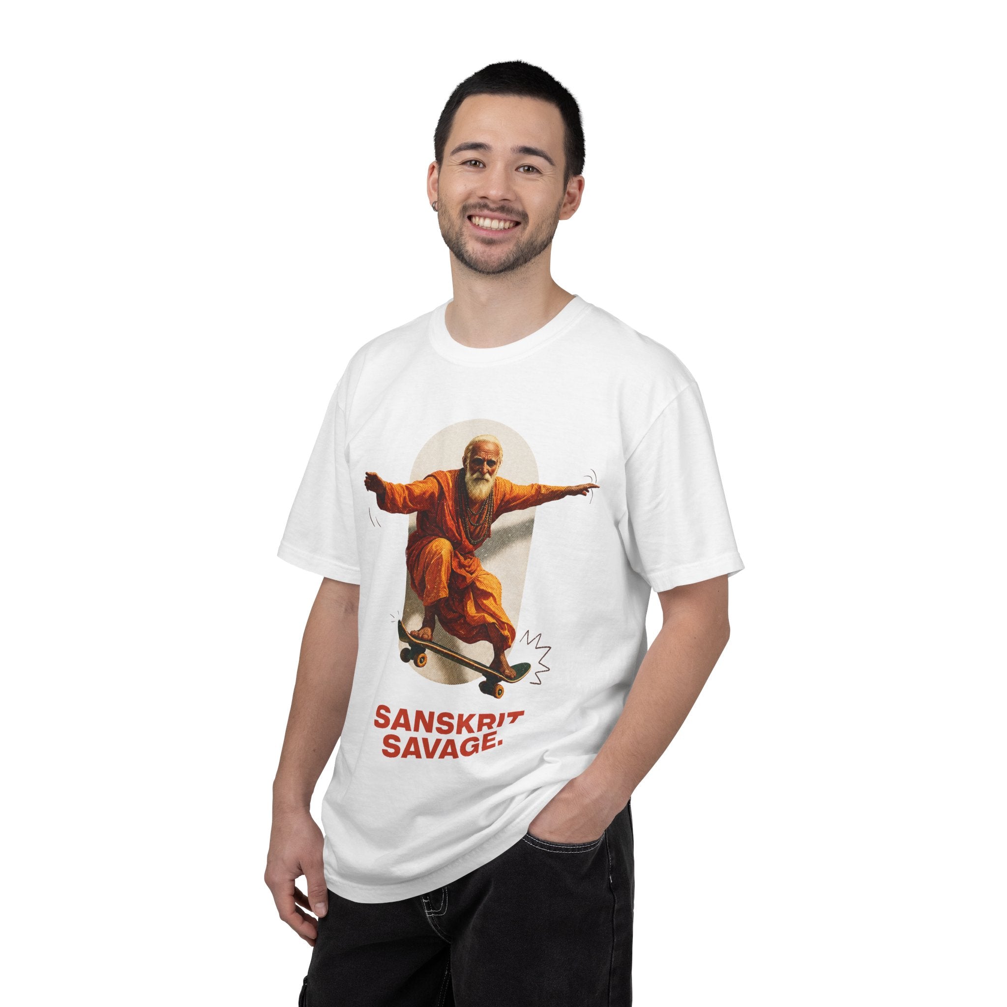Sanskrit Savage™ Skate Monk Graphic T-Shirt