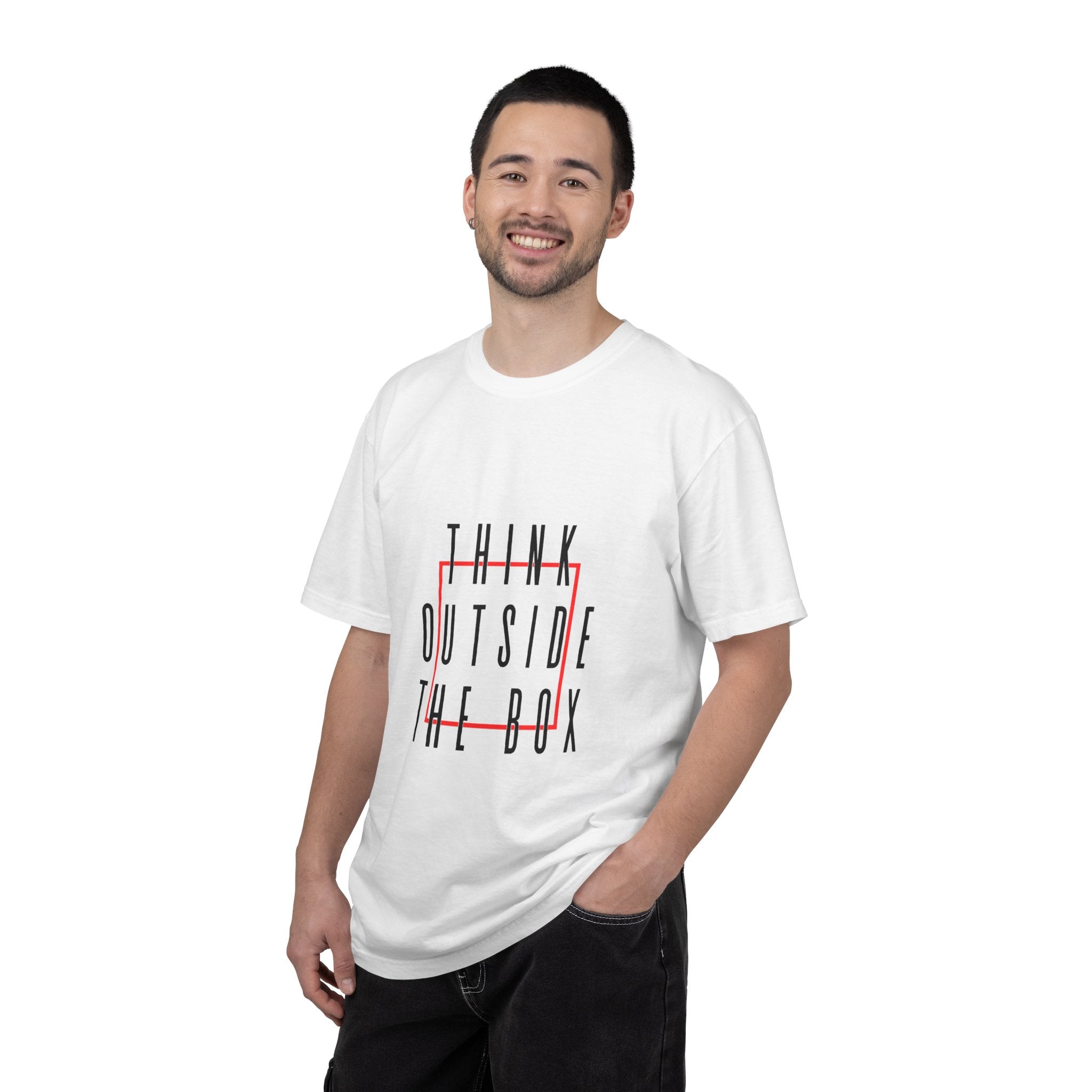 Think Outside The Box Round Neck Unisex T-Shirt