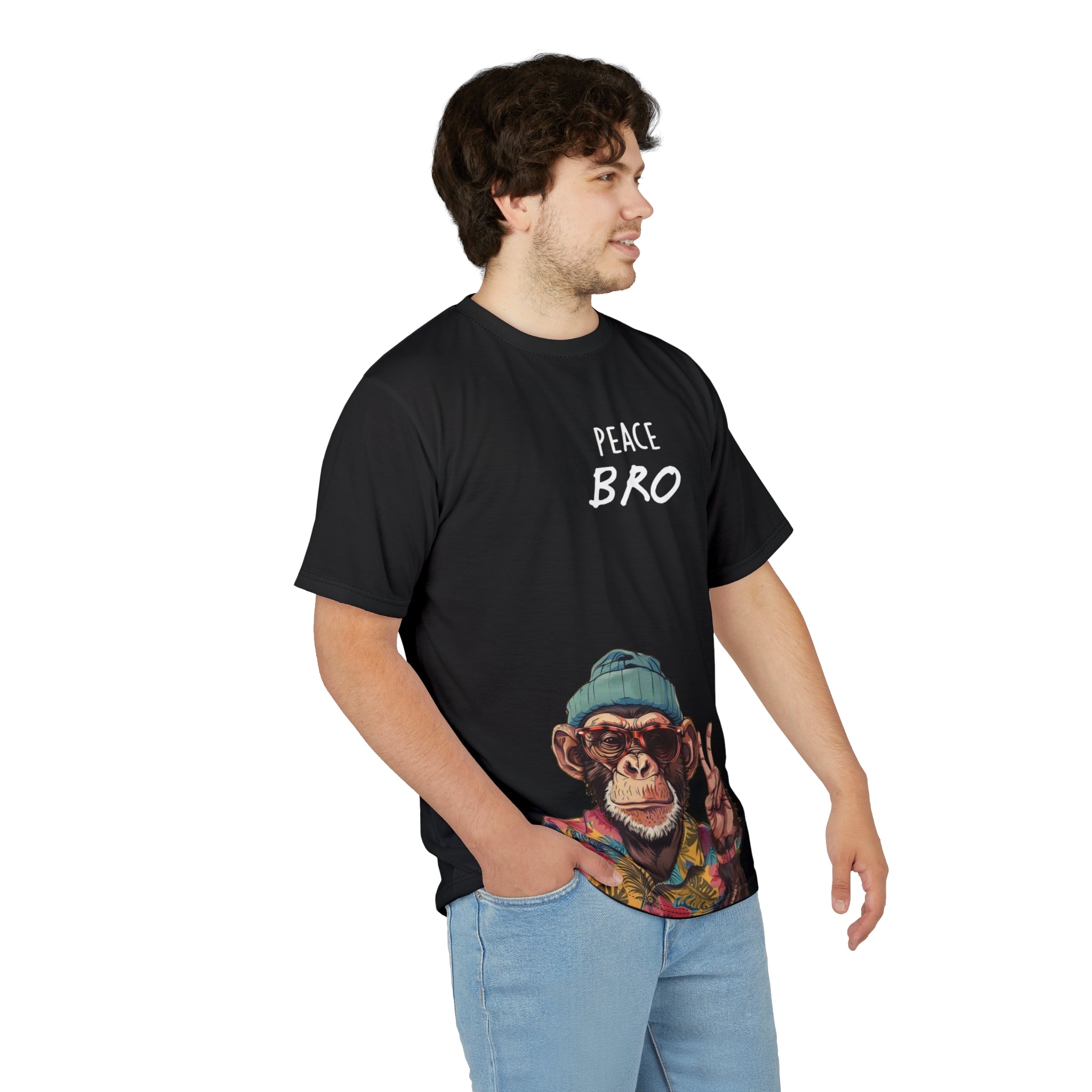 Peace Bro Monkey Graphic T-Shirt
