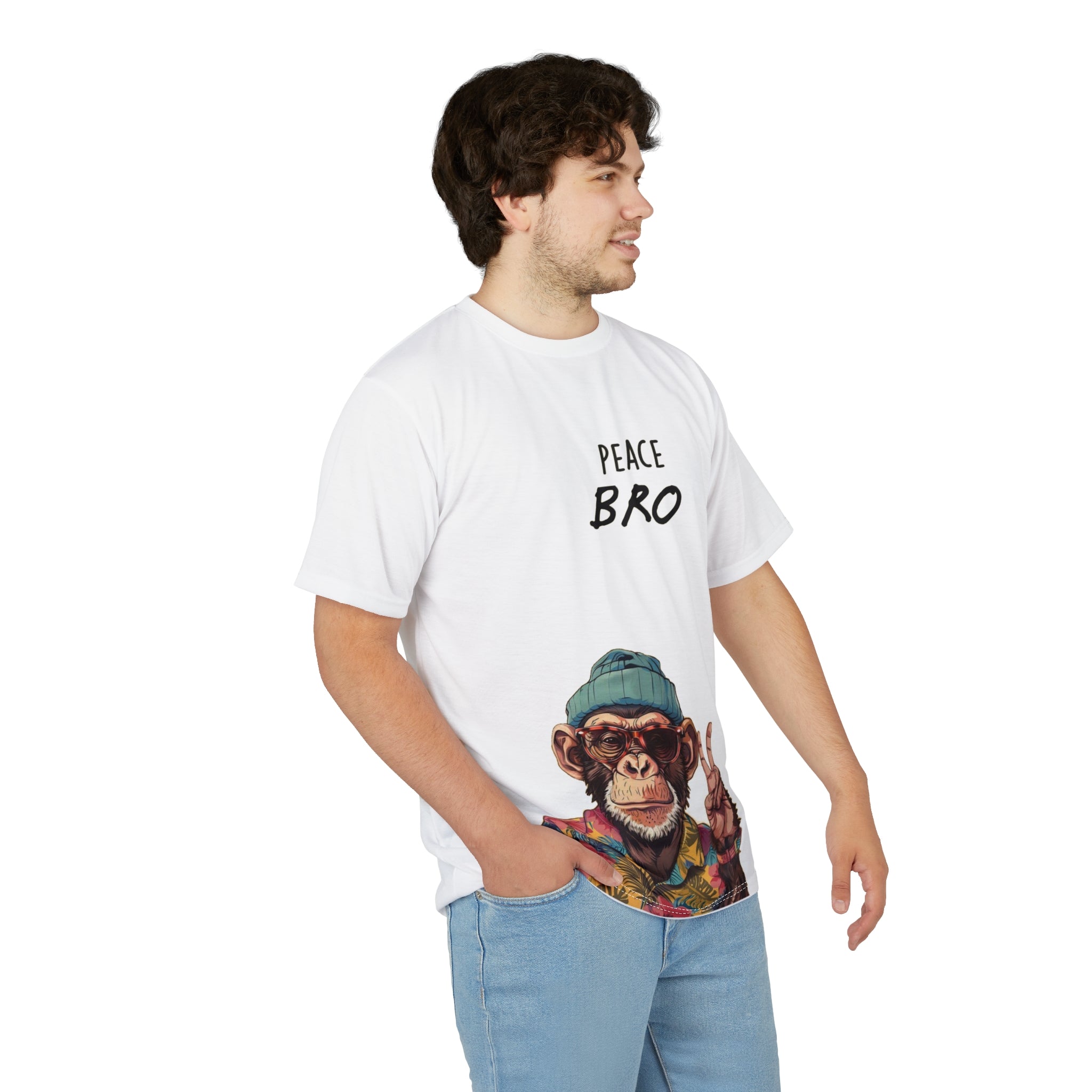 Peace Bro Monkey Graphic T-Shirt