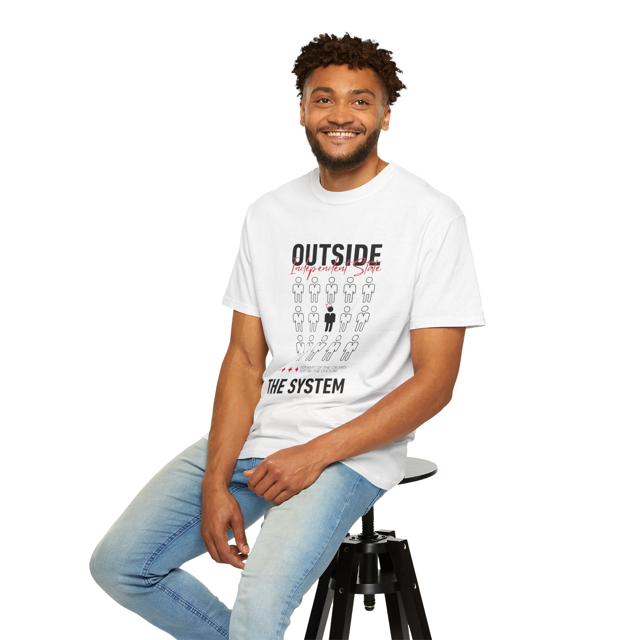 Outside The System Round Neck Unisex T-Shirt