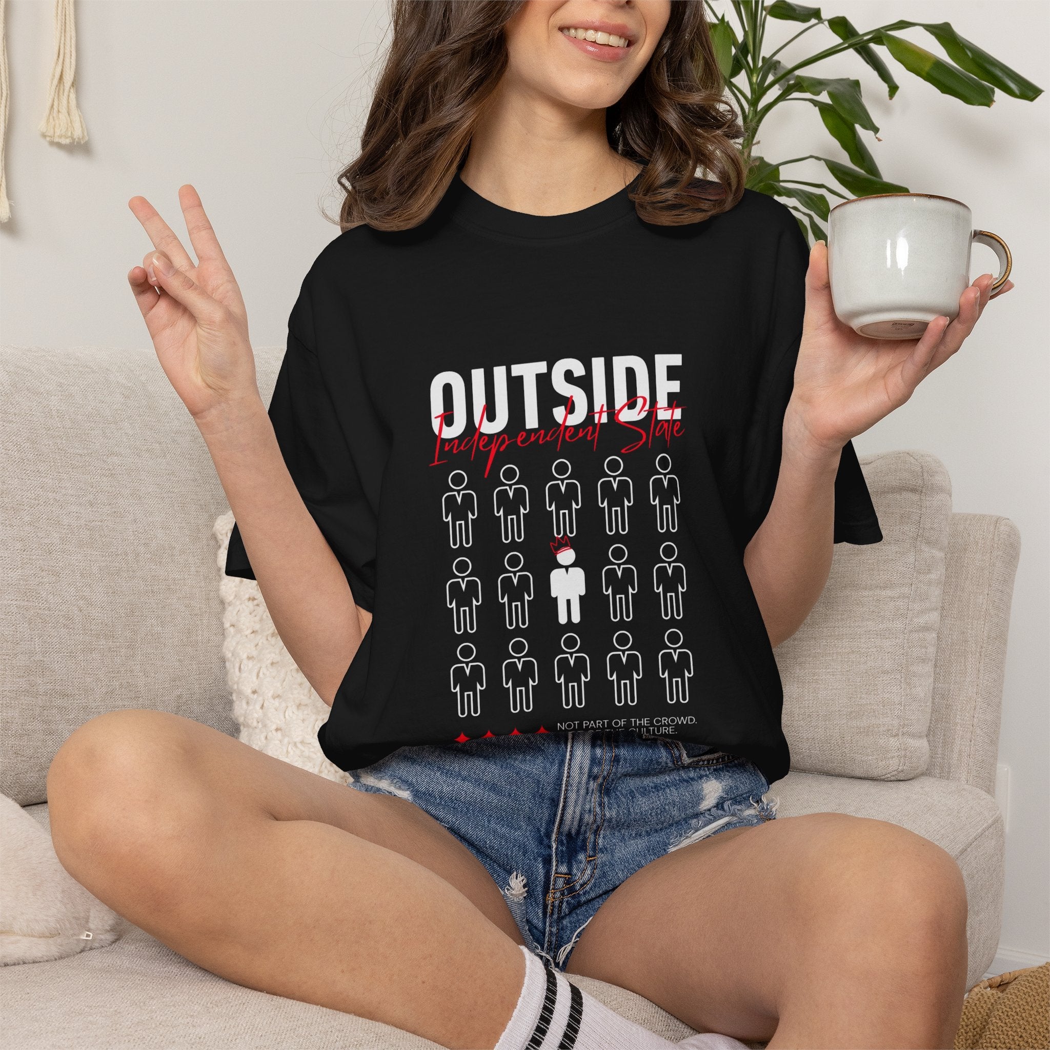 Outside The System Round Neck Unisex T-Shirt