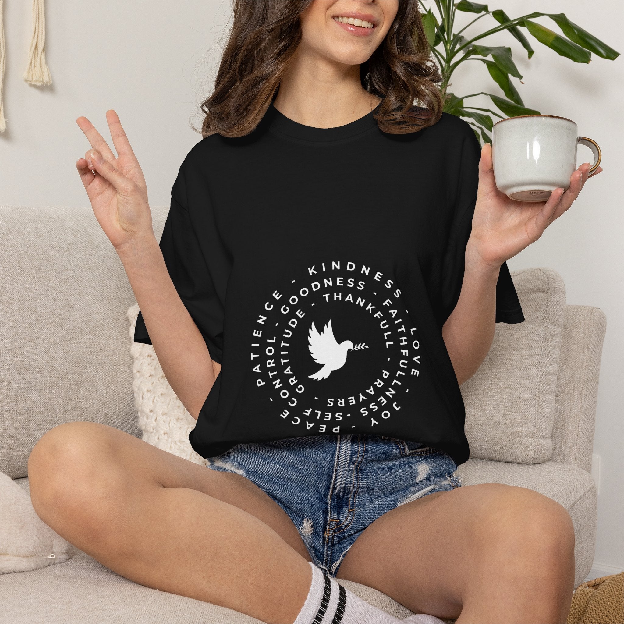 Circle of Positivity Unisex Round Neck T-Shirt
