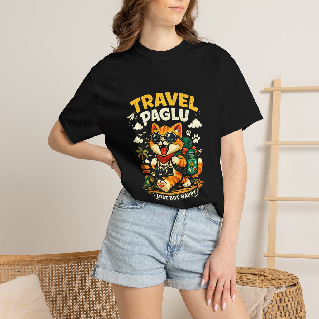 Travel Paglu Unisex Round Neck T-Shirt