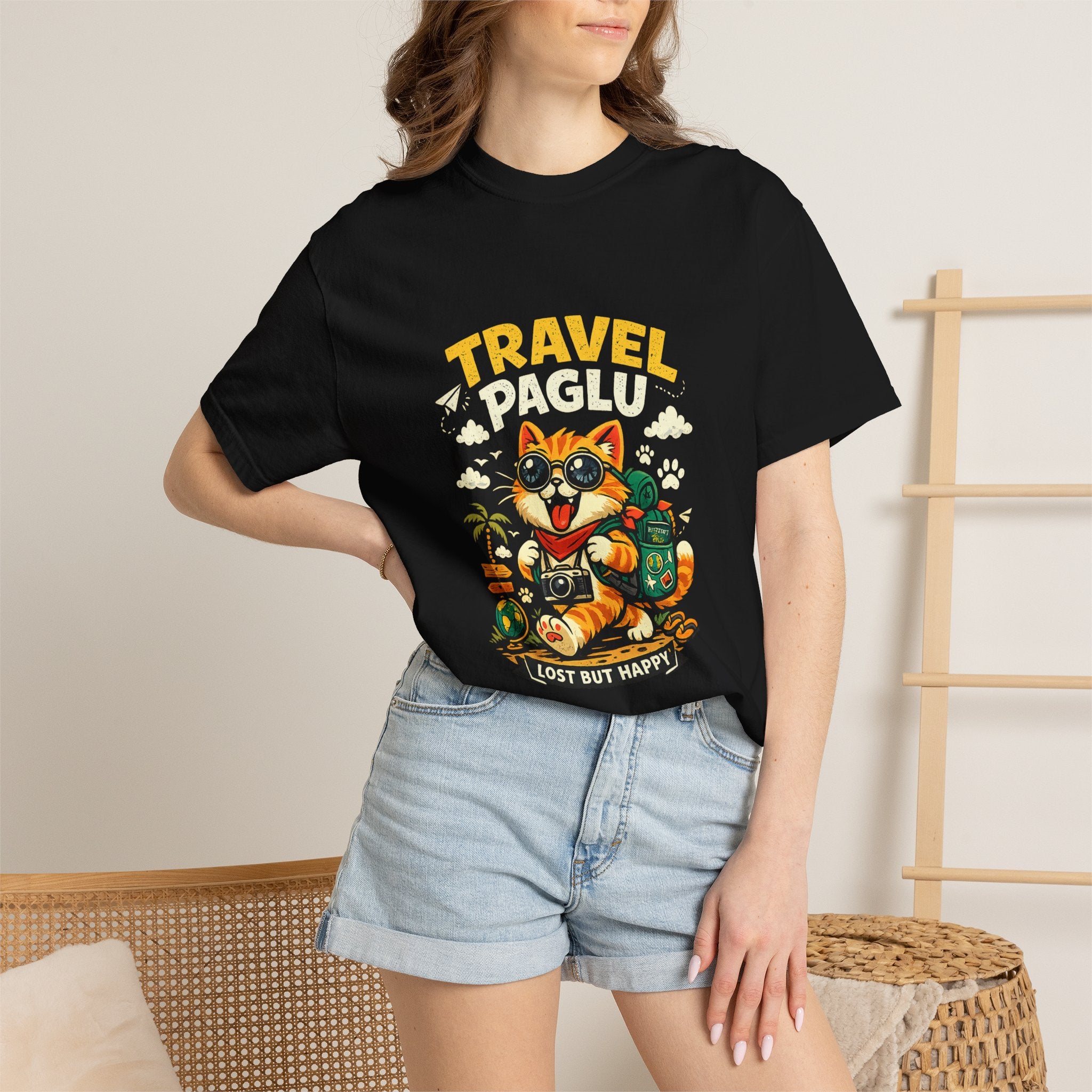 Travel Paglu Unisex Round Neck T-Shirt